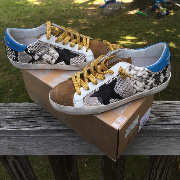 Golden Goose Superstar Rock Snake/Black Star NIB - Picture 1 of 10
